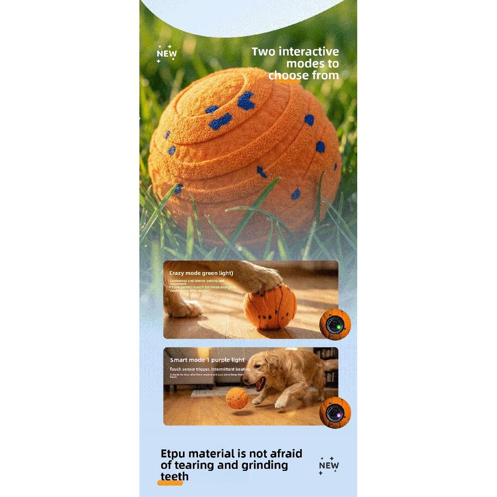 toyDog Bite-Resistant Ball Round Electric Non-Toxic Molar Ball Training Pet Dog Toy Ball Food Grade
