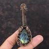 Labradorite Copper Wire Wrapped Pendant Gemstone Copper Jewelry Handmade Pendant Latest Design Jewelry Gift For Him Guitar Pendant Jewelry