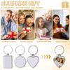 Sublimation Blank Keychain Metal Heat Transfer Keychain Blank Board Key Rings For DIY Crafts Supplies
