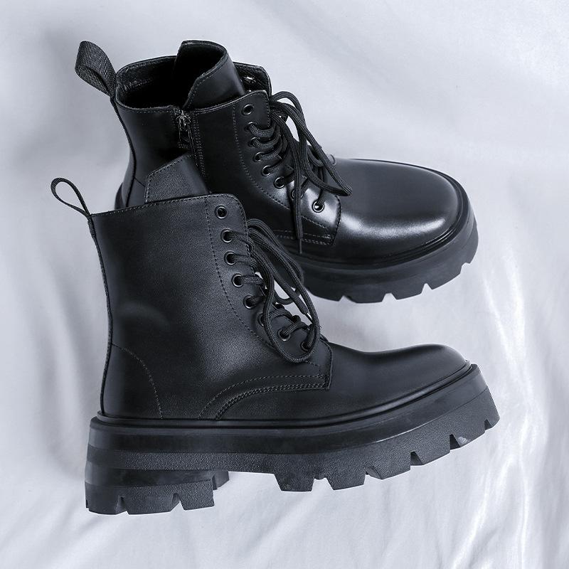 Ботинки Martin мужские на толстой подошве с высоким голенищем, кожаные туфли с высоким голенищем, короткие ботинки в британском стиле 3318-R