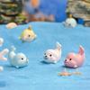 Kawaii Unicorn Seals Cute Animals Mini Resin Figurines Aquarium Decoration Fish Ornaments Artificial DIY Miniature Decor Toys
