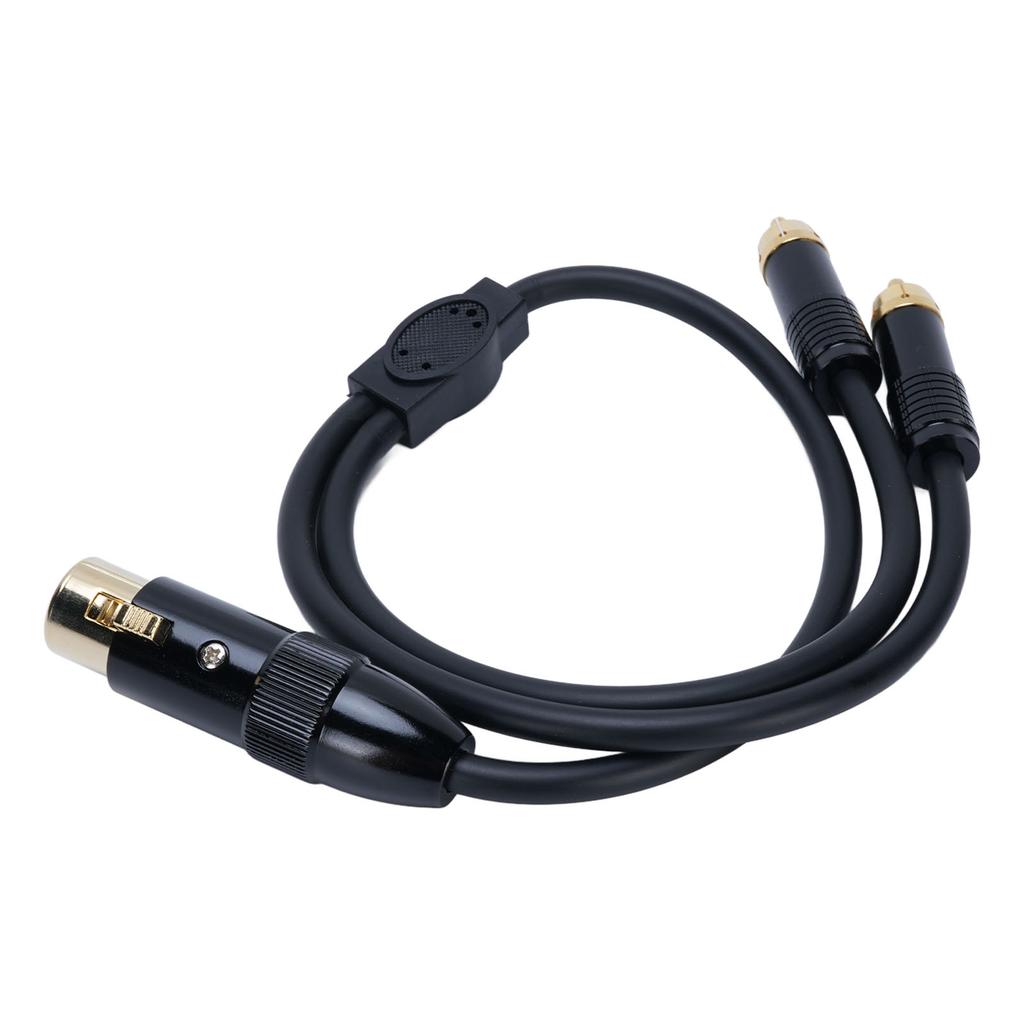 XLR Female Y Splitter Stereo Cable 1.6ft XLR Female to 2 Phono Plug Adapter Cable for Amplifier Recorder Speaker TV