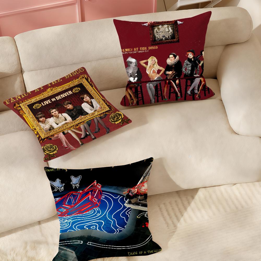 Rock Band Ppanic At The Ddisco Pillow Case Suitable For Bedrooms Living Rooms Cars Home Decoration