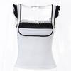 Y2K Lace Patchwork Skinny Tank Top Women Sexy Off Shoulder Sleeveless Crop Tops Female Sweet Bow Ruched Slim Elegant Camis