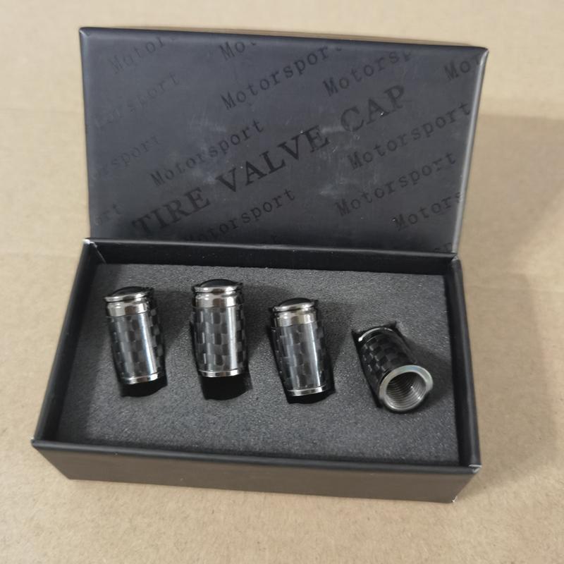4pcs/Set Carbon Black Tire Valve Cap For BRABUS Wheel Stem Cover Brabus Air Tap Car Hub Valve Cap For Mercedes Benz Brabus AMG
