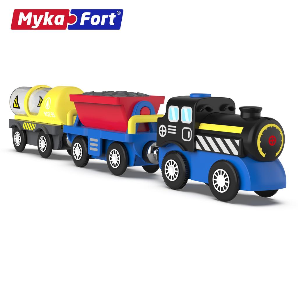 Маленький Поезд Деревянная Железная Дорога Электрическая Игрушка Инженерная Машина Саймона Детская Деревянная Развивающая Сборная Игрушечная Машина