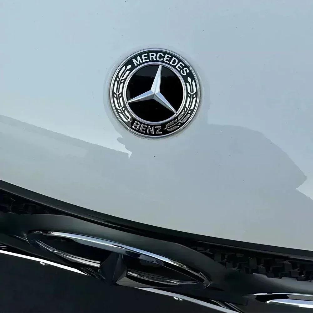 CRU1 57 мм Алюминиевая ABS Наклейка-эмблема на плоскую крышку капота автомобиля Передний значок Логотип Декоративные аксессуары Для Mercedes Benz AMG W206 W220 W205 W210 W108