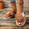 Women's Fashion Trend Multi-color Sunflower Anti-slip Wear-resistant Soft Bottom Flat Flip Flops