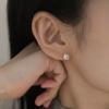 Серьги-гвоздики из стерлингового серебра 925 пробы, пухлые, скрученный шар