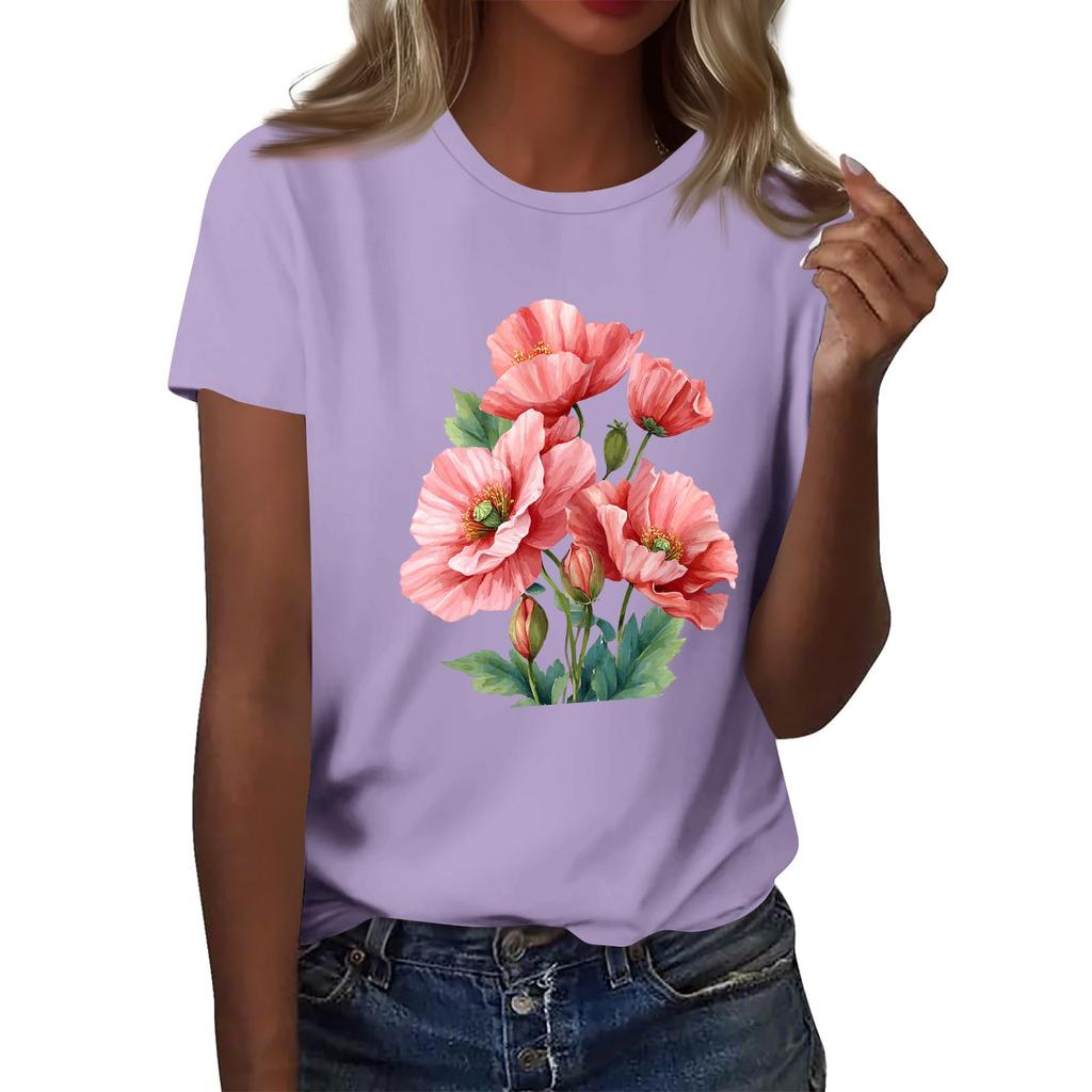 Женская мода повседневная футболка с круглым вырезом и короткими рукавами, топ, футболка, топ