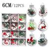 12pcs PET Transparent Christmas Balls 6cm Merry Christmas Tree Decor Home Xmas Decor
