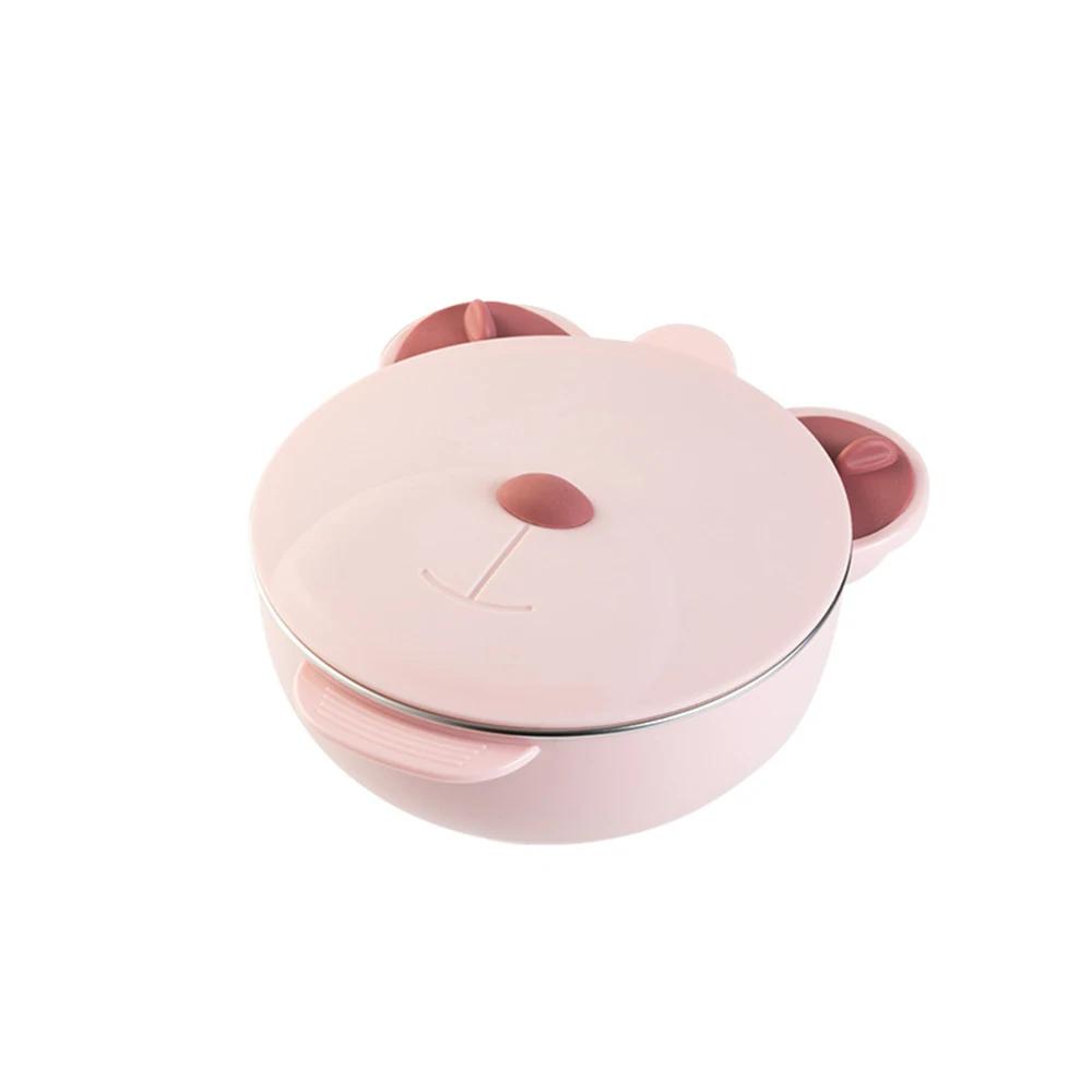 Cutlery Insulation Feeding Dinner Plate Lunch Box Baby Tableware Portable Suction Stainless Steel Bowl Kids Bento Box
