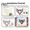 Colorful Home Decor Acrylic Owl Puzzle, Rainbow Reflection Hanging Pendant, No-Glue Window DIY Assembly Sun Collector, for Garden Patio Indoor Puzzle