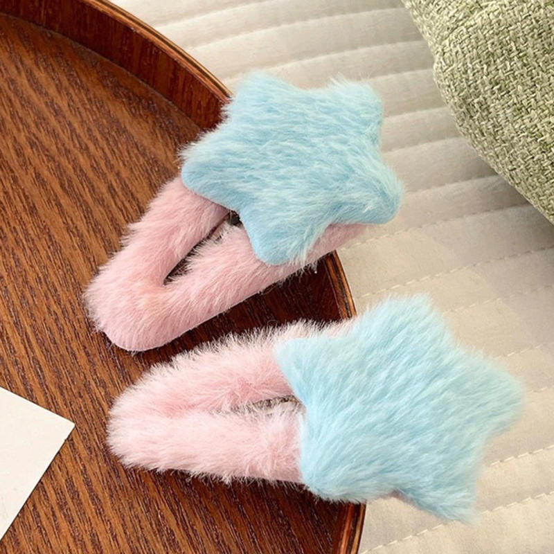 10 шт. милые пушистые звездочки аксессуары для волос женские элегантные металлические заколки для волос нескользящие звездочки заколки боковые заколки