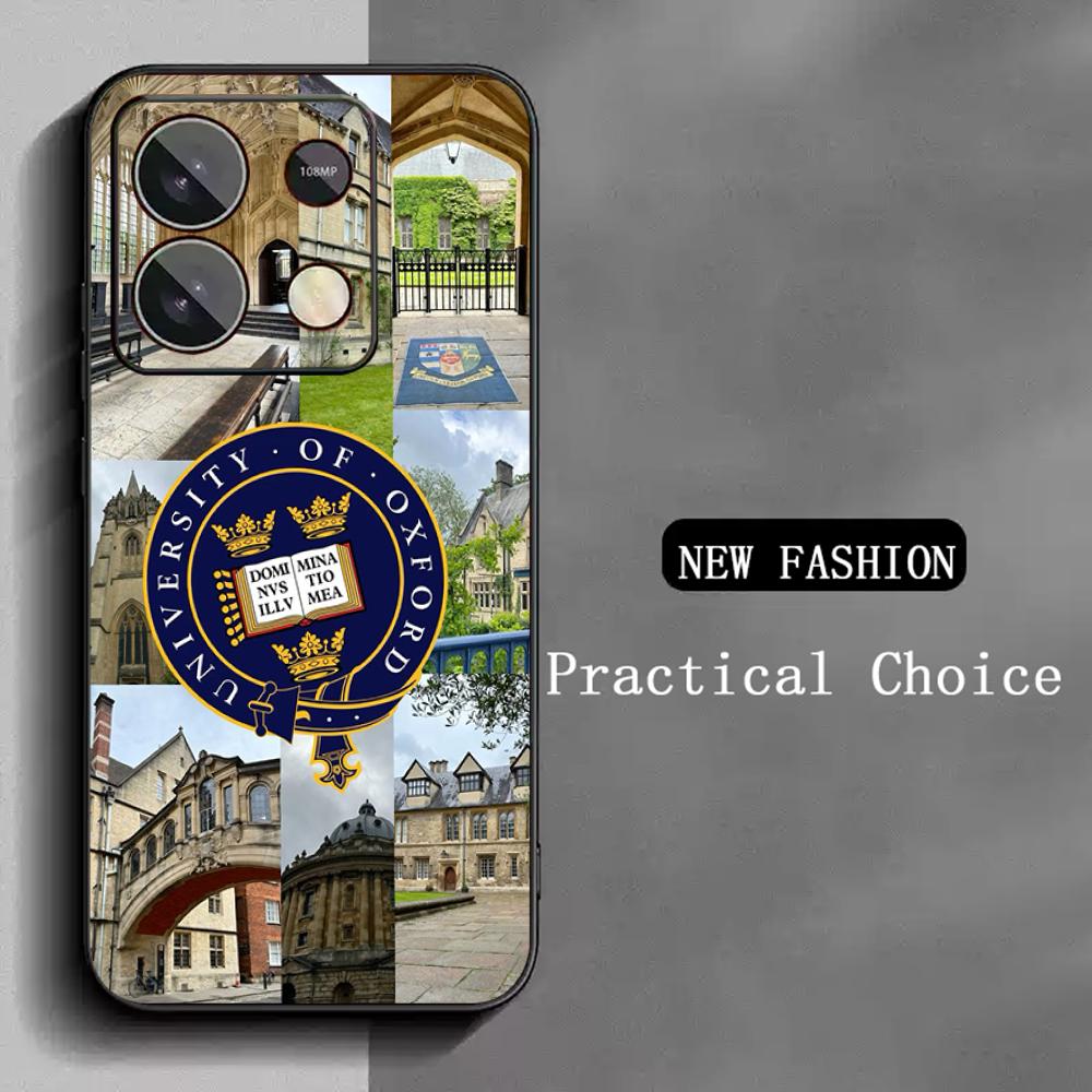 Oxford University pattern design Phone Case For Redmi Note 14 13 12 11 Pro Plus S 5G 14C A3 Soft Black Phone Cover