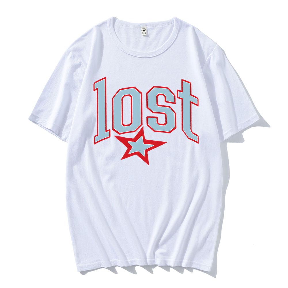 Mgk Футболка Lost Americana Футболка с графикой Machine Gun Kelly Футболка с коротким рукавом Хлопковая мужская футболка Унисекс Уличная одежда Хип-хоп Летние мужские футболки Футболка с круглым вырезом