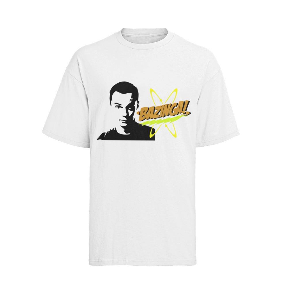 Bio Baumwolle Unisex T-Shirt The Big Bang Theory Und Sheldon Bazinga