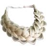 Elastic Band Synthetic Braided Hair Band Adjustable Fishbone Braid Lazy Headband  Women