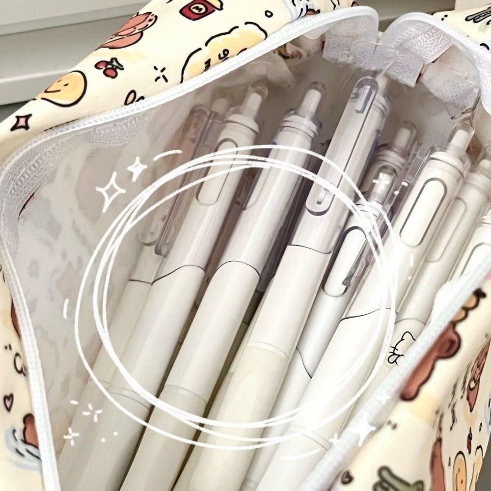 Capybara Pencil Case Canvas Storage Bag Cartoon Pen Box  Student