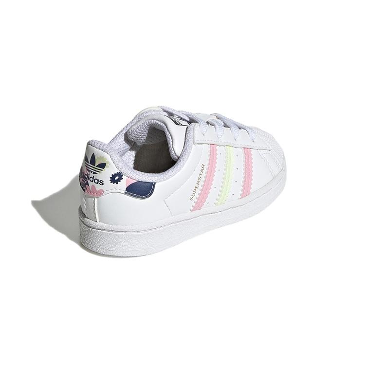 (TD) adidas originals Superstar 'White Lime Pink' Baby GY3332