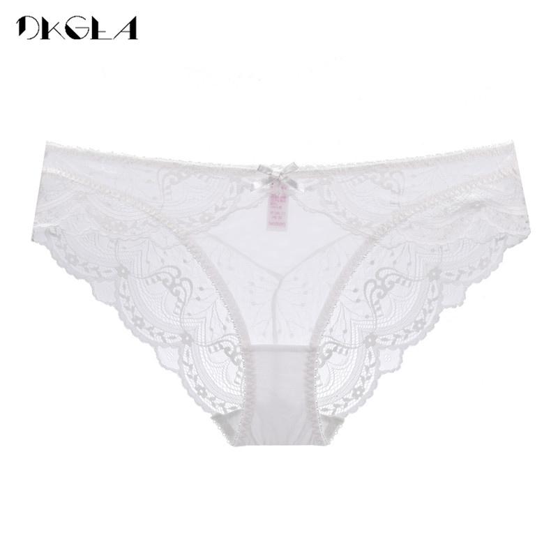 DKGEA Женские трусики, сексуальное нижнее белье, прозрачные кружевные трусы больших размеров с низкой посадкой