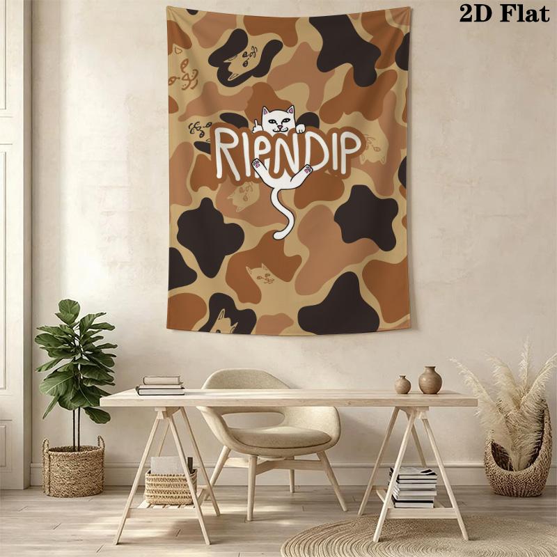 RipNDip Brown Camo Pattern Home Decor Tapestry, Wall Hanging, Decorative RV Wall Cloth.ZGT0914084