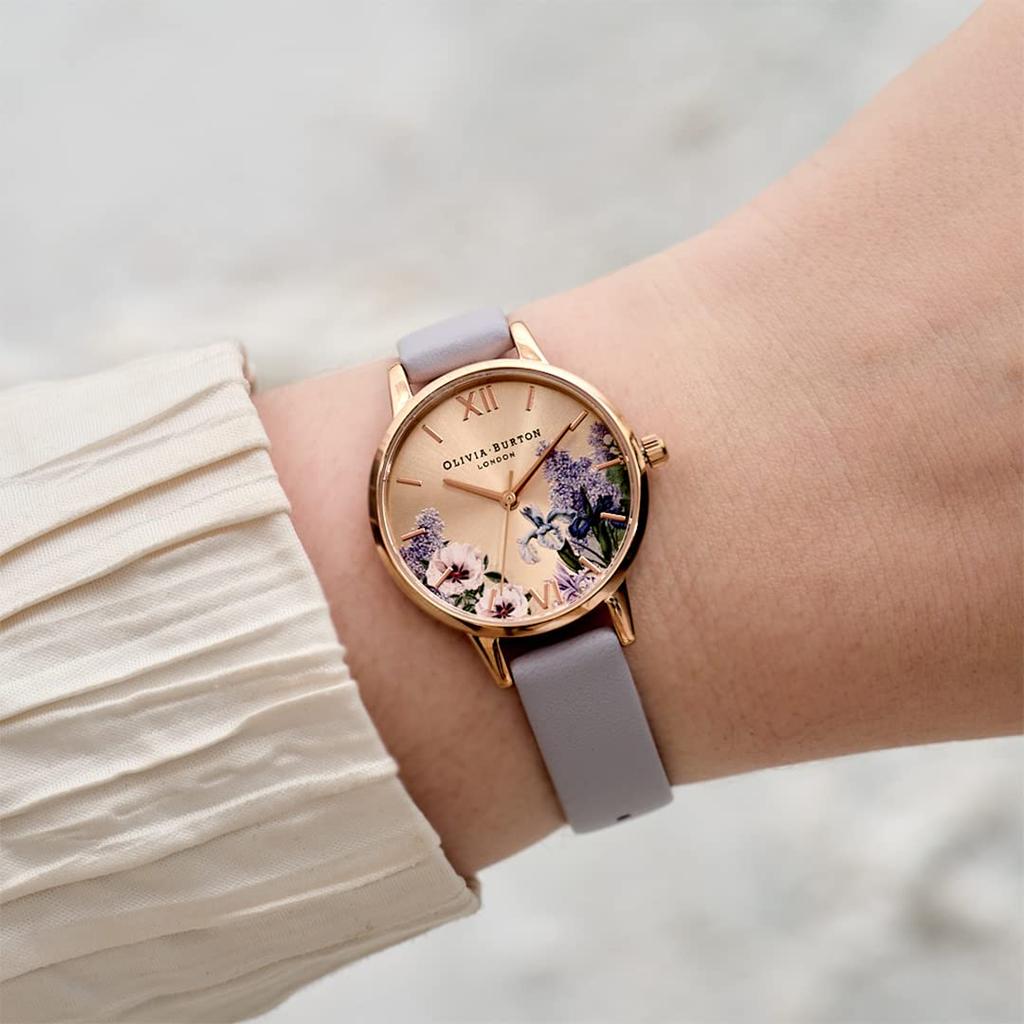 Authorized Distributor Olivia Burton Watch Ladies OB16FS106 Secret Garden Midi Parma Violet Rose Gold [OLIVIA BURTON] &