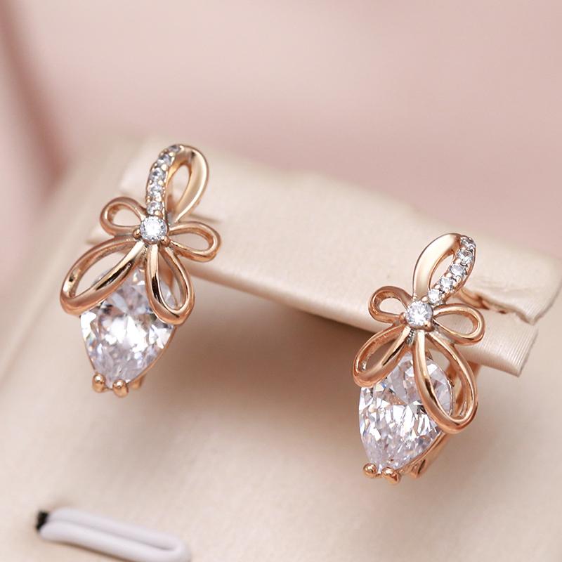 Модные женские серьги в стиле минимализм с бабочкой и полым синтетическим цирконием золотого цвета, элегантные свадебные украшения, необычные висячие серьги для девочек