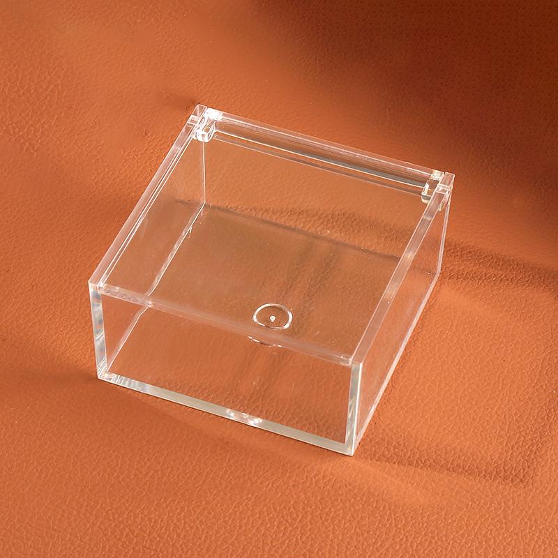 1 шт. модная коробка для хранения, дисплей для хранения, пылезащитная прозрачная акриловая коробка, подарочная коробка, квадратная флип-коробка