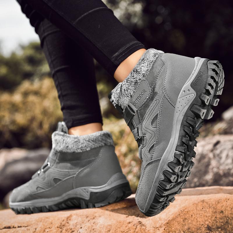 Женские зимние плюшевые зимние ботинки, нескользящие кроссовки для активного отдыха, женские теплые водонепроницаемые ботинки, модная теплая зимняя обувь