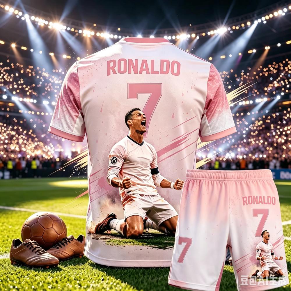 CR7 Ronaldo No 7 Theme Soccer Outfit Adult Children 3D Print Jersey Shorts Two Piece Sports Suit For Fans parent-child Clothing