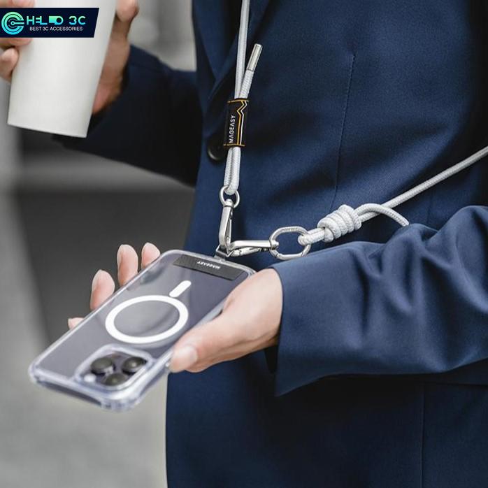 Ремешок для телефона Switcheasy Moblie, универсальный регулируемый нейлоновый ремешок через плечо, ремешок для ожерелья и ремешок на запястье с зажимом для телефона для всех смартфонов