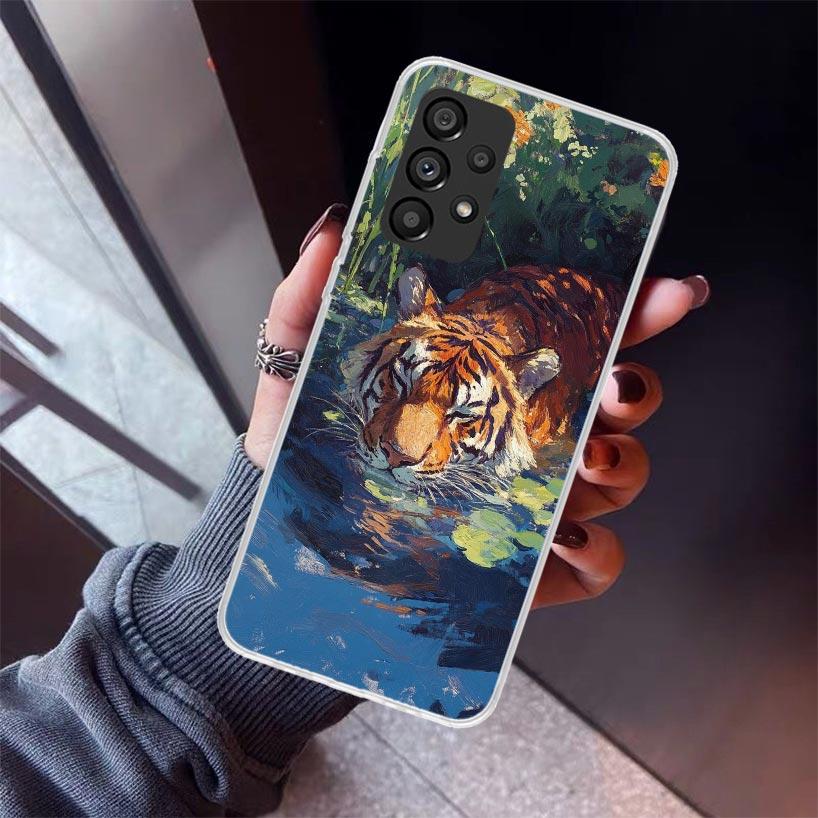 Superior Tiger Pattern Art Phone Case For Samsung Galaxy A12 A52S A42 A32 A22 A51 A50 Note 20 Ultra 10 S10 Plus A71 A70 A31 A30