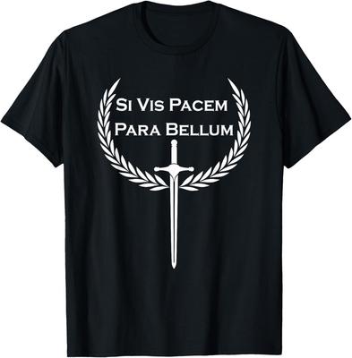 НОВЫЙ ОГРАНИЧЕННЫЙ Si Vis Pacem Para Bellum, Латинская Фраза Сделано в США Унисекс Футболка