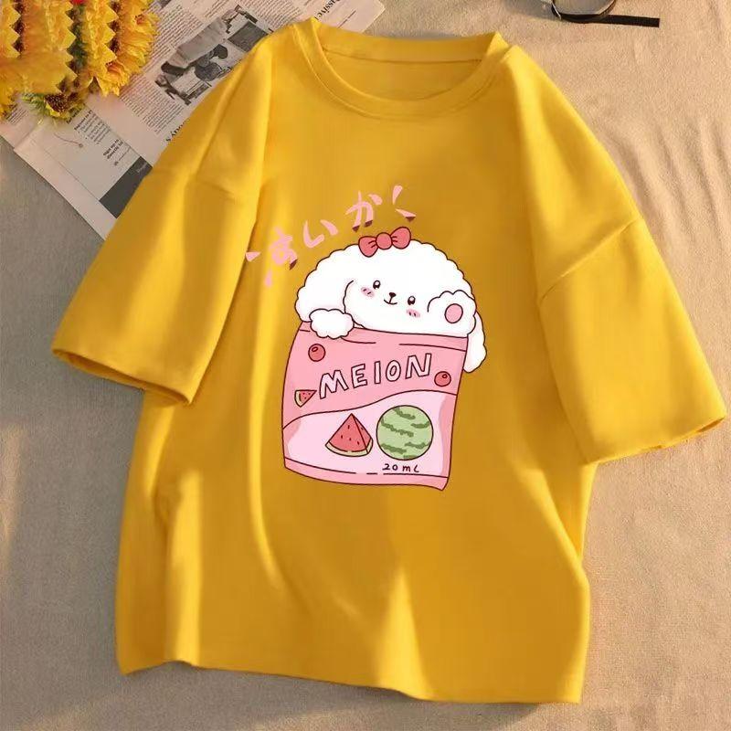 Новая летняя футболка с круглым вырезом и короткими рукавами для женщин, повседневная, большие ярды, свободная футболка с короткими рукавами для женщин