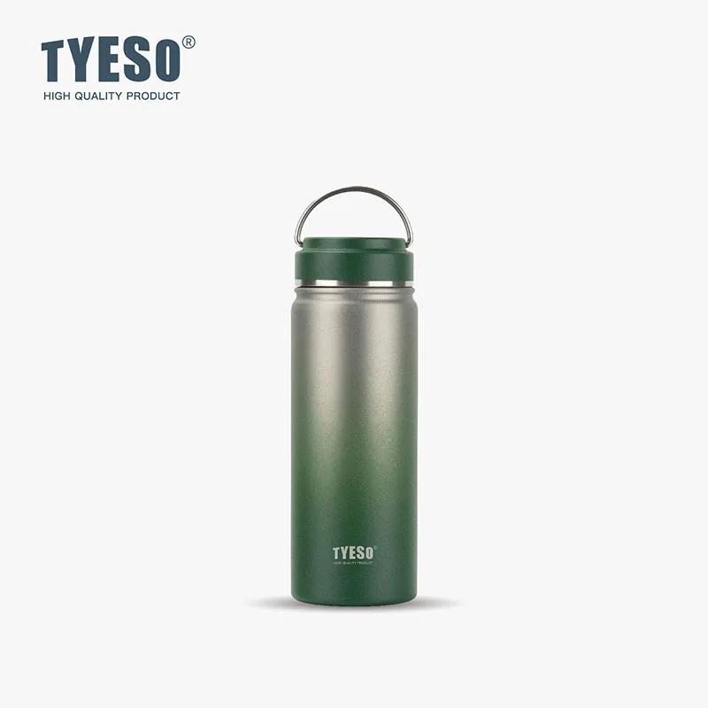Tyeso Gradient Stainless Steel Insulated Water Bottle Portable Travel Mug for Men Women and Students Handheld Sports Water Cup