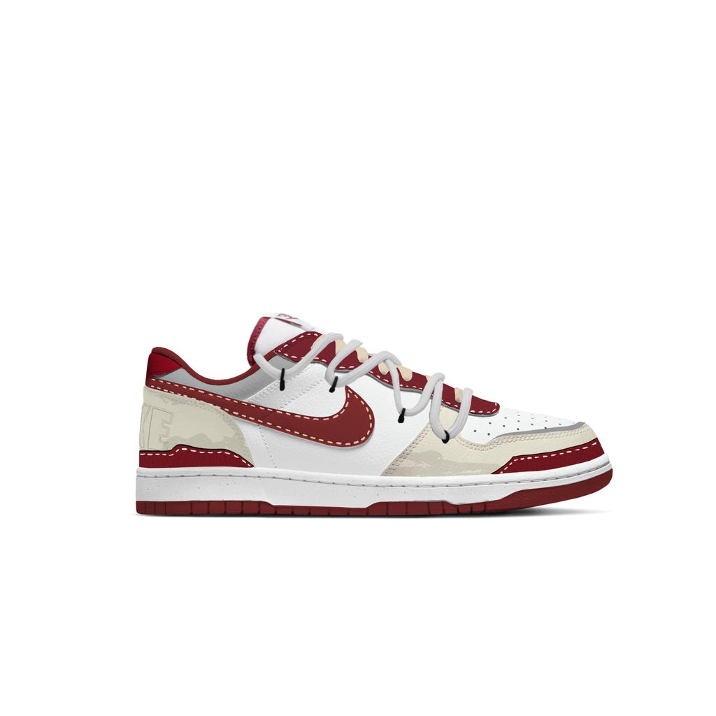 Nike Big Red Horse Bright Future Low top Skateboard Shoes Men's Red White 355152-150(Team1201-)