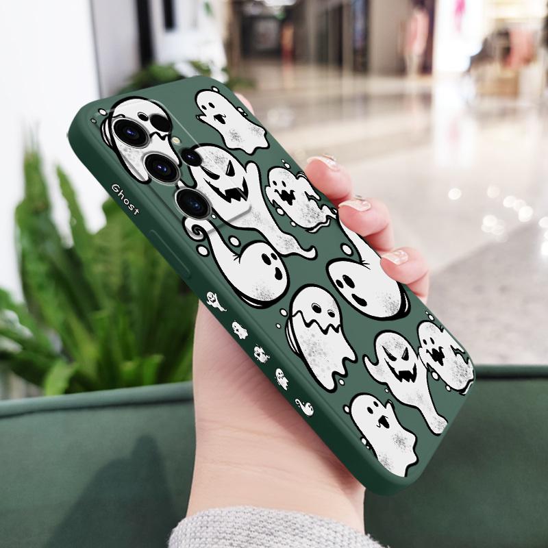 Grey Ghost Phone Case For Samsung Galaxy S24 S23 S22 S21 S20 S10 S10E Ultra Plus FE Note 20 Ultra 10 Plus Cover