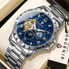 BINBOND Mechanical Wristwatches For Men Tourbillon Luminous Relojes Waterproof Automatic Men's Watch Skeleton Luxury Reloj +Box