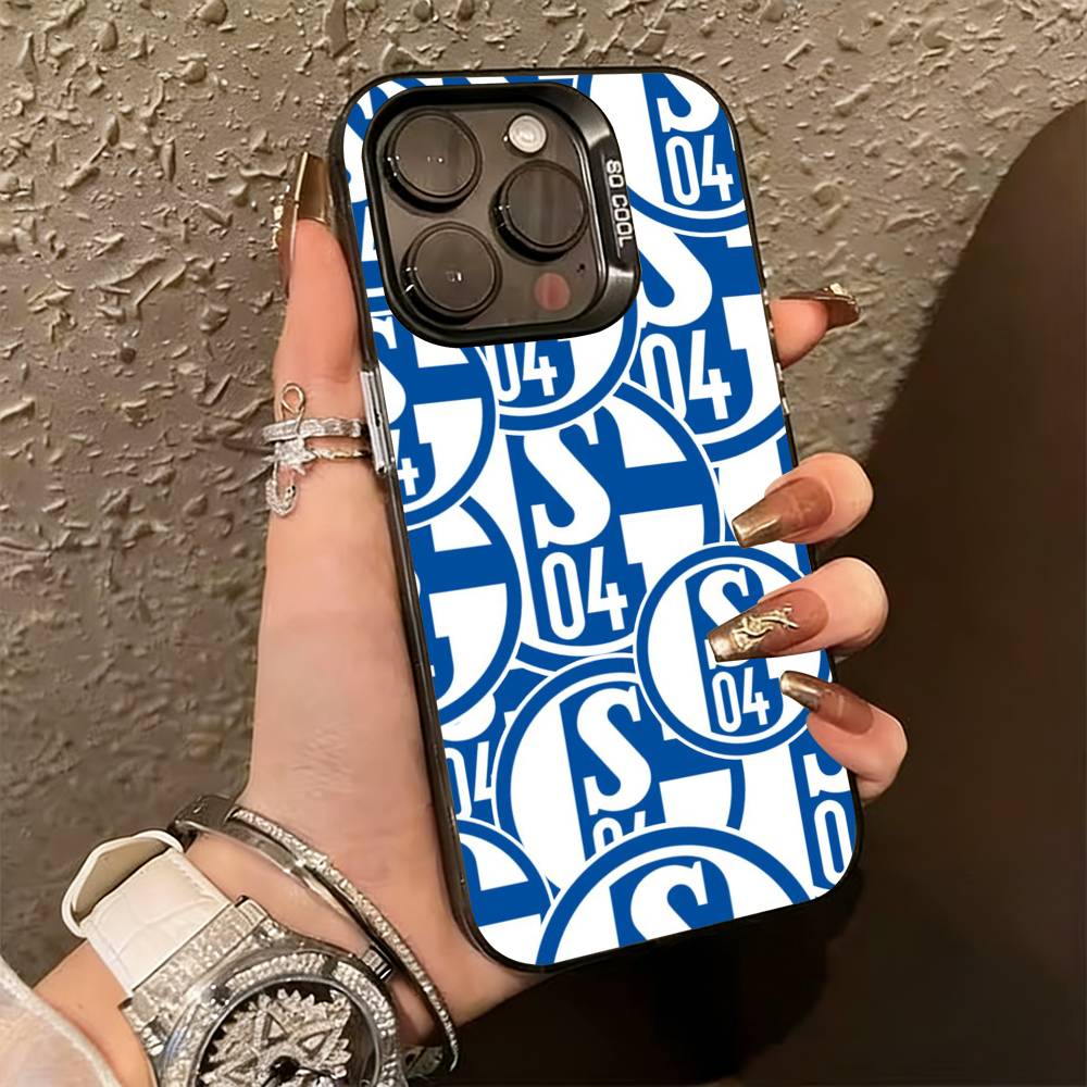 Чехол для телефона S-Schalke 04-PC для iPhone 17,16,15,14,13,12,11 Plus,Pro Max,XS,Цветной Серебристый Черный Чехол