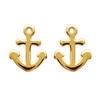 [N6982] - Gold Plated 'Marine Anchor' Earrings - 11x8 Mm