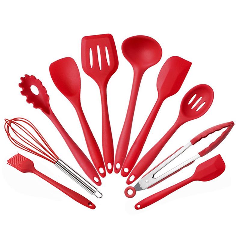All-in-One Silicone Kitchenware Set: 10-Piece Non-Stick Cooking Tools