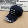 Spring and summer American retro baseball cap gradual change patch female old edging letter embroidery show face small shade cap