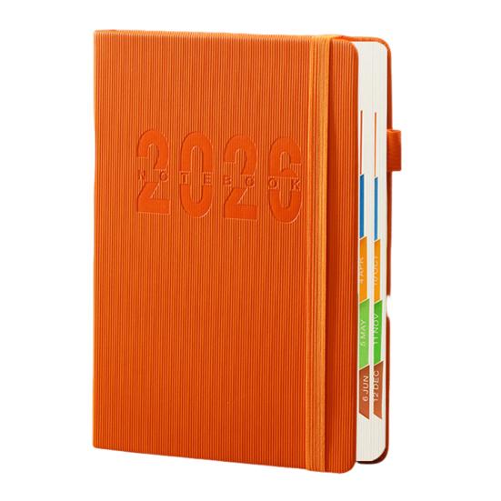 Планировщик 2026 Ежемесячный Еженедельный Ежедневный Ежедневник 2026 Блокнот для списка дел с ежемесячными вкладками, внутренним карманом, эластичной застежкой