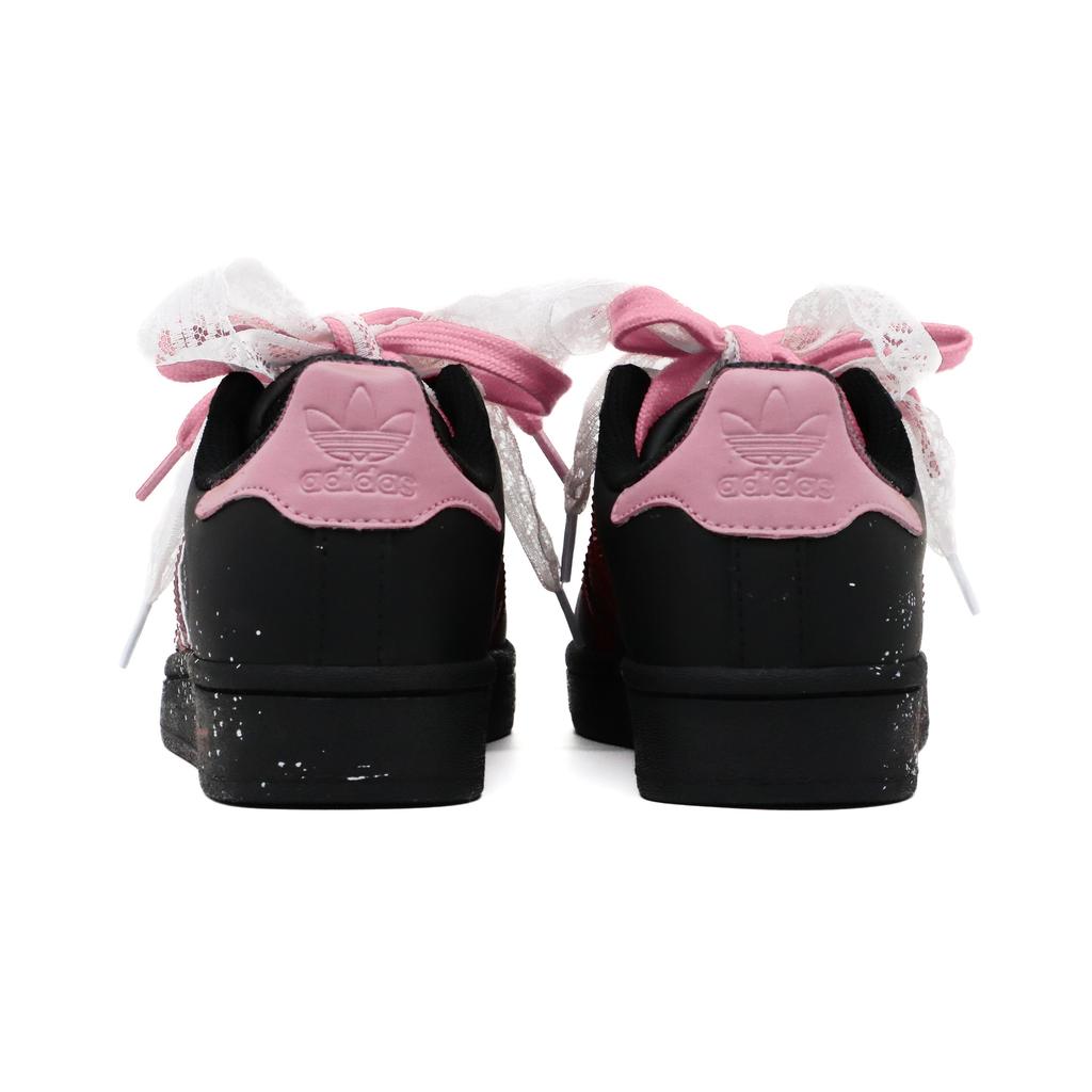 adidas Originals Superstar 2 Скейтбордические кроссовки Женские Низкие Черно-розовые JH9977(Team52-S-BOX)