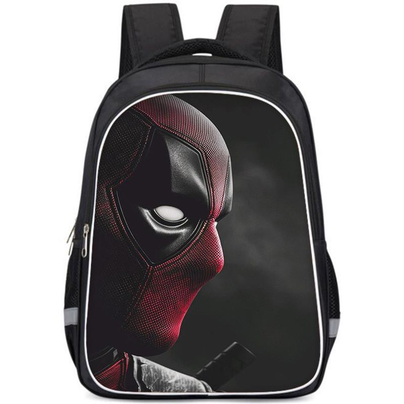 Spacious Deadpool Oxford Cloth Backpack For Kids School Lightweight And Durable