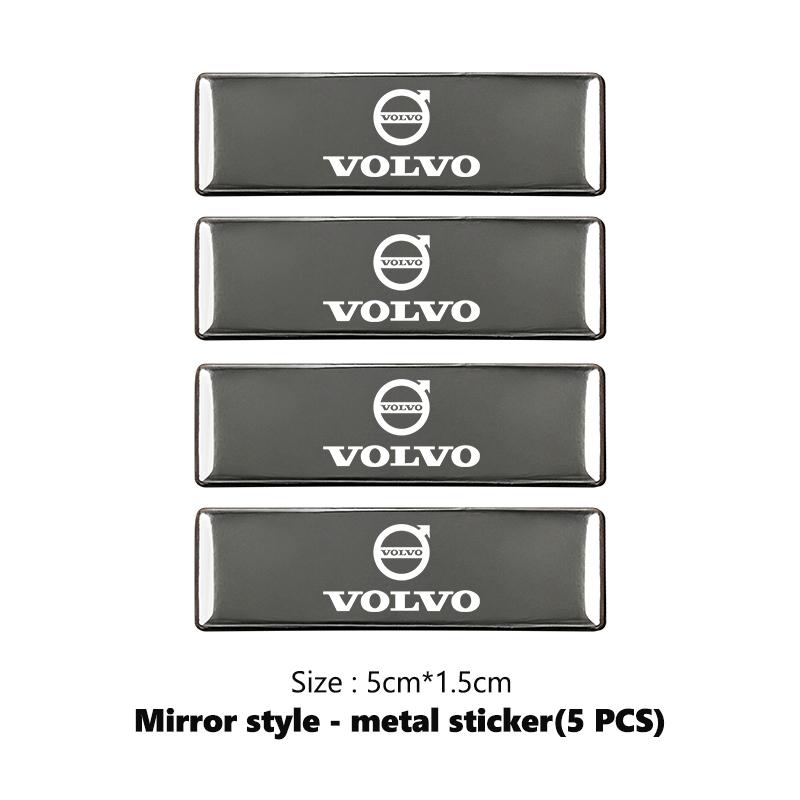For Volvo Aluminum Alloy Car Body Decals Auto Exterior Interior Metal Stickers V60 V90 S60 S80 S90 C30 XC40 XC60 XC70 XC90 V40 JL9