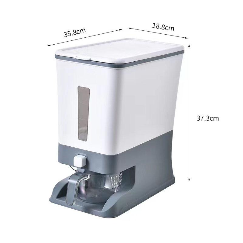 Большой герметичный контейнер для риса на 10 кг, кухонный герметичный ящик для хранения круп и злаков, защита от насекомых и влаги