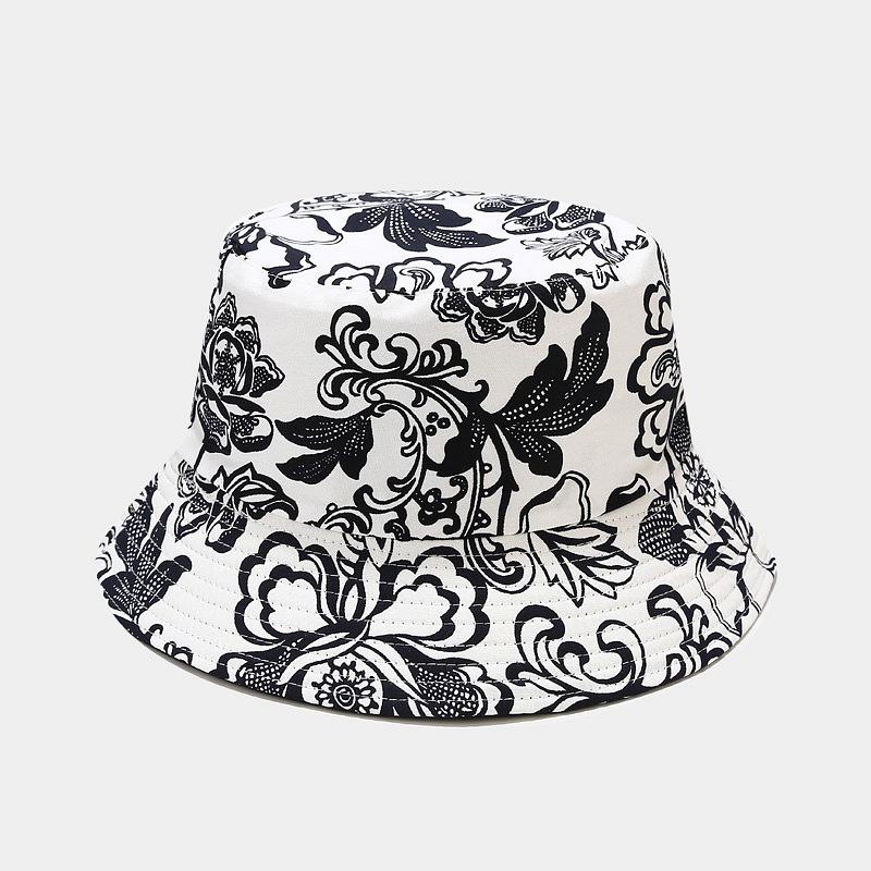 Fisherman's Hat Women's Printed Double-sided Sun Hat Summer Outdoor Travel Foldable Basin Hat