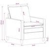 Sofa Light Grey 76 x 81 x 87.5 cm Polyester